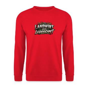 Landwirt aus Leidenschaft - Unisex Pullover - Rot - Vorne - Alina (178cm) & Michal (187cm)