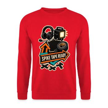 SPIKE TAPE READY - Unisex Pullover - Rot - Vorne - Alina (178cm) & Michal (187cm)