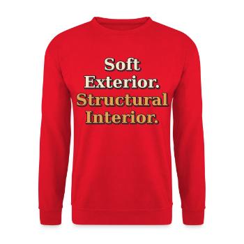Weicher Außen-Lifter - Unisex Pullover - Rot - Vorne - Alina (178cm) & Michal (187cm)