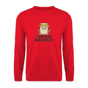 Geschenk für Sauerteig-Anfänger mit Humor - Unisex Pullover - Rot - Vorne - Alina (178cm) & Michal (187cm)