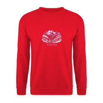 Marrakesch Mountain Magenta Retro - Unisex Pullover - Rot - Vorne - Alina (178cm) & Michal (187cm)