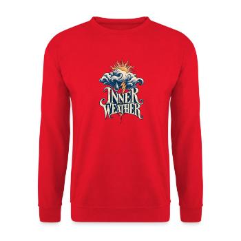 Inner Weather Vintage Storm - Unisex Pullover - Rot - Vorne - Alina (178cm) & Michal (187cm)