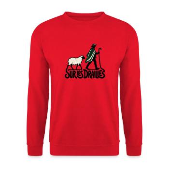Transhumanz – Auf den Drailles - Unisex Pullover - Rot - Vorne - Alina (178cm) & Michal (187cm)