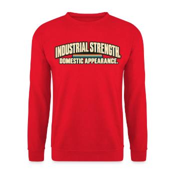 Industrie-Kraft-Lifter - Unisex Pullover - Rot - Vorne - Alina (178cm) & Michal (187cm)