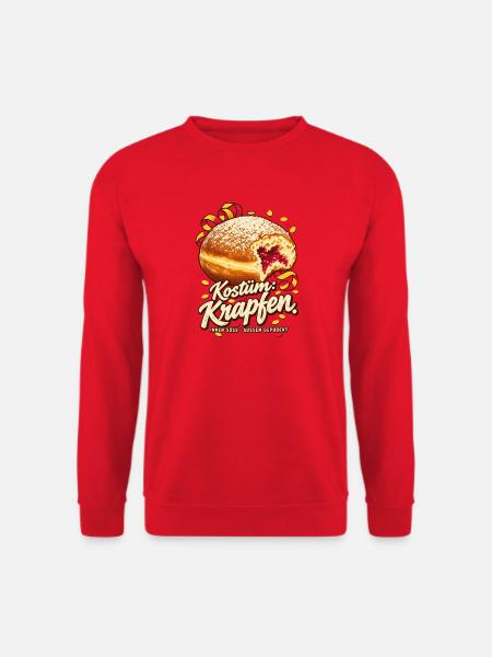 Kostüm Krapfen Fasching - Unisex Pullover - Rot