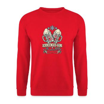 Schneemaß-Gang Fortgeschrittene - Unisex Pullover - Rot - Vorne - Alina (178cm) & Michal (187cm)