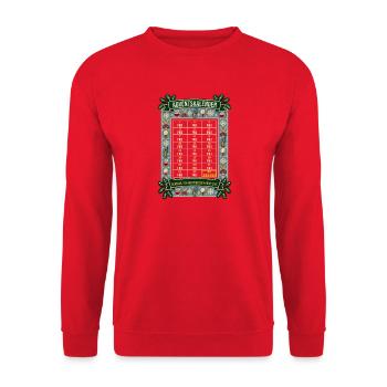 Rentner Adventskalender Frei - Unisex Pullover - Rot - Vorne - Alina (178cm) & Michal (187cm)