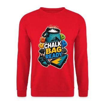 CHALK BAG READY - Unisex Pullover - Rot - Vorne - Alina (178cm) & Michal (187cm)