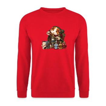Meerschweinchen-Alchemist mit Zaubertränken - Unisex Pullover - Rot - Vorne - Alina (178cm) & Michal (187cm)