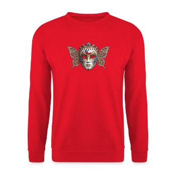 Goldene Flügel maskieren Chile - Unisex Pullover - Rot - Vorne - Alina (178cm) & Michal (187cm)
