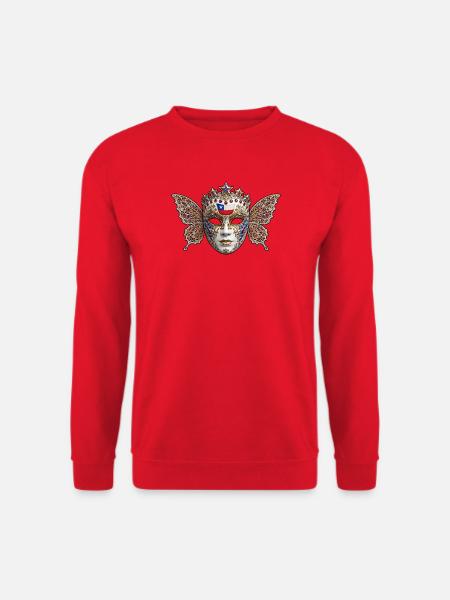 Goldene Flügel maskieren Chile - Unisex Pullover - Rot