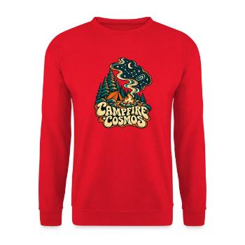 Campfire Cosmos - Unisex Pullover - Rot - Vorne - Alina (178cm) & Michal (187cm)