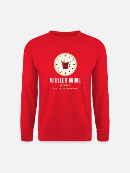 Glühwein-O'Clock lustiger Weihnachtspullover - Unisex Pullover - Rot