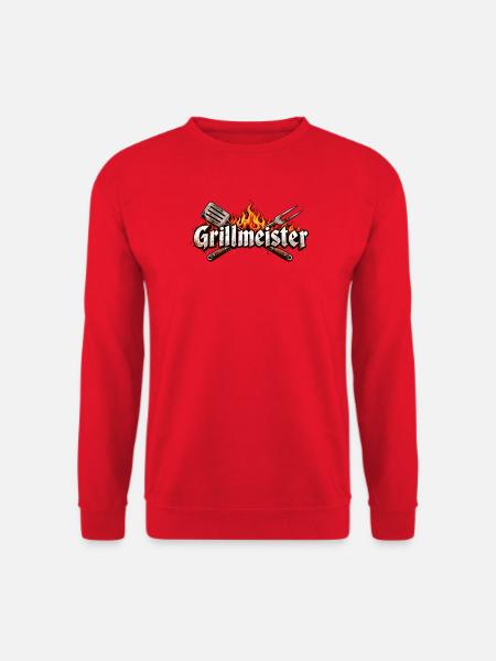 Grillmeister Flammen-Emblem - Unisex Pullover - Rot