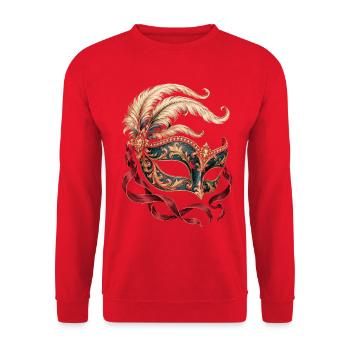 Burlesque Mask - Unisex Pullover - Rot - Vorne - Alina (178cm) & Michal (187cm)