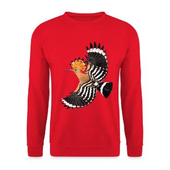 Wiedehopf - Unisex Pullover - Rot - Vorne - Alina (178cm) & Michal (187cm)