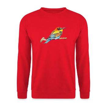Bienenfresser I. - Vogel - Unisex Pullover - Rot - Vorne - Alina (178cm) & Michal (187cm)