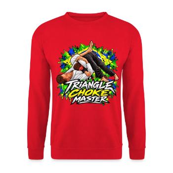 Brazilian Jiu-Jitsu Triangle Choke Master BJJ - Unisex Pullover - Rot - Vorne - Alina (178cm) & Michal (187cm)