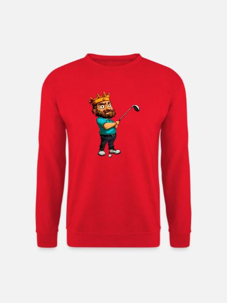 Könige Golf / Golfer King - Unisex Pullover - Rot