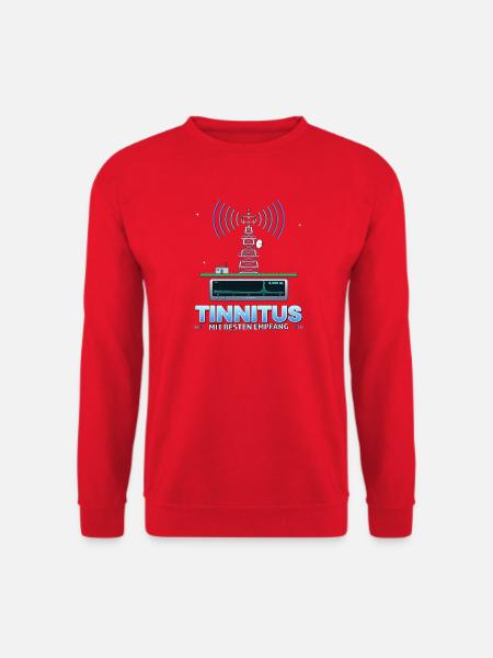 TINNITUS IMMER AUF EMPFANG - Unisex Pullover - Rot