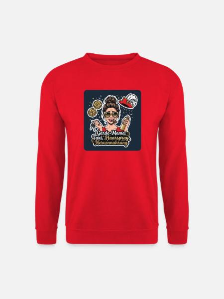 Garde-Mama – Taxi, Haarspray, Nerven - Unisex Pullover - Rot
