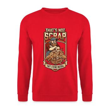 That's Not Scrap: Future Material - Unisex Pullover - Rot - Vorne - Alina (178cm) & Michal (187cm)