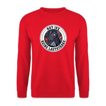 Tontechniker Rot ist keine Lautstärke Mischpult - Unisex Pullover - Rot - Vorne - Alina (178cm) & Michal (187cm)