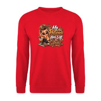 Meine Geduld Ist Weg Vom Chat - Unisex Pullover - Rot - Vorne - Alina (178cm) & Michal (187cm)