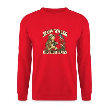Schildkröte Vogelbeobachter - Unisex Pullover - Rot - Vorne - Alina (178cm) & Michal (187cm)