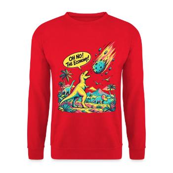 Prioritäten - Unisex Pullover - Rot - Vorne - Alina (178cm) & Michal (187cm)