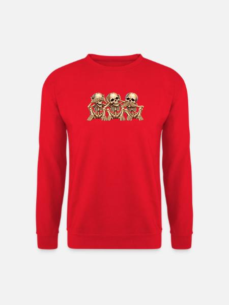 Drei Skelette Pose - Unisex Pullover - Rot