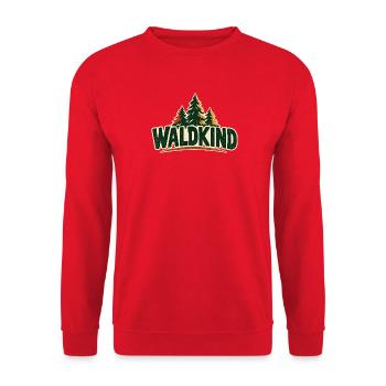 Waldkind Waldkindergarten - Unisex Pullover - Rot - Vorne - Alina (178cm) & Michal (187cm)