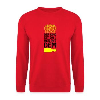 Königliche Silhouette Bier - Unisex Pullover - Rot - Vorne - Alina (178cm) & Michal (187cm)