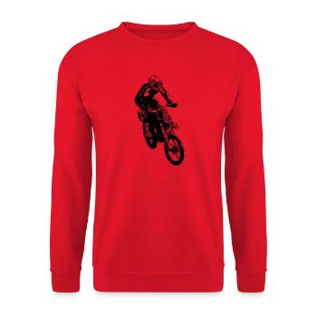 enduro sprung - Unisex Pullover - Rot - Vorne - Alina (178cm) & Michal (187cm)