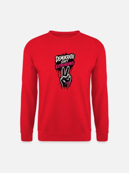 Demokratie statt Extremismus - Unisex Pullover - Rot