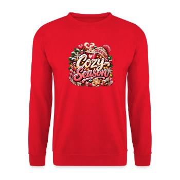 Gemütliche Saison - Unisex Pullover - Rot - Vorne - Alina (178cm) & Michal (187cm)