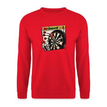 Mein Hassdoppel? Die 5 - Unisex Pullover - Rot - Vorne - Alina (178cm) & Michal (187cm)