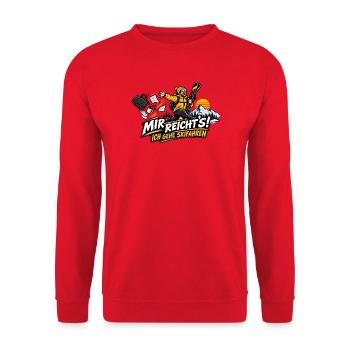 Mir reicht's! Ich gehe Skifahren – Skiurlaub - Unisex Pullover - Rot - Vorne - Alina (178cm) & Michal (187cm)