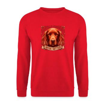 Irish Setter: Stolz und Leidenschaft - Unisex Pullover - Rot - Vorne - Alina (178cm) & Michal (187cm)