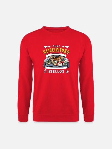 Camping Ohne Reiseleitung ziellos - Unisex Pullover - Rot