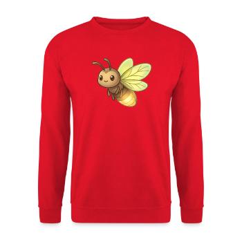Glühwürmchen - Unisex Pullover - Rot - Vorne - Alina (178cm) & Michal (187cm)