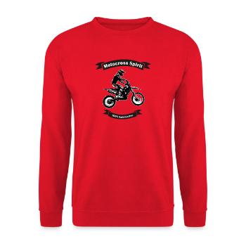 motocross spirit - Unisex Pullover - Rot - Vorne - Alina (178cm) & Michal (187cm)