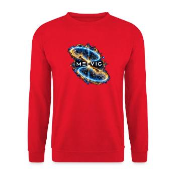 MELVIG – Blauer Ringnebel - Unisex Pullover - Rot - Vorne - Alina (178cm) & Michal (187cm)