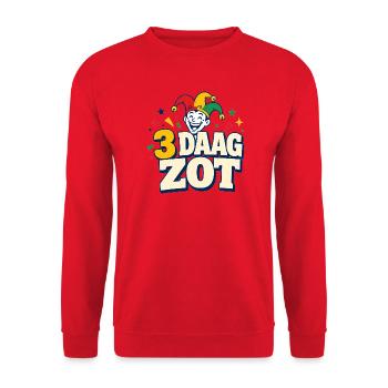 3 Tage verrückt – Karneval Limburg - Unisex Pullover - Rot - Vorne - Alina (178cm) & Michal (187cm)