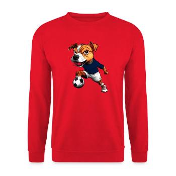 JRT Fussball - Unisex Pullover - Rot - Vorne - Alina (178cm) & Michal (187cm)