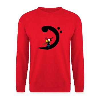 Posaunen-Bass Clef – Posaunist-Musik-T-Shirt - Unisex Pullover - Rot - Vorne - Alina (178cm) & Michal (187cm)