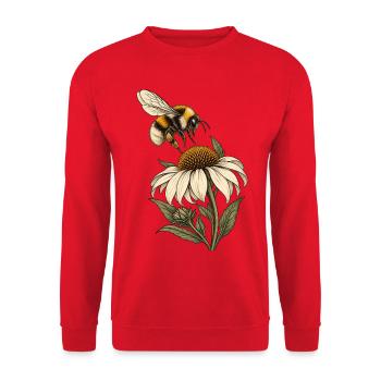 Hummel und Sonnenhut - Unisex Pullover - Rot - Vorne - Alina (178cm) & Michal (187cm)