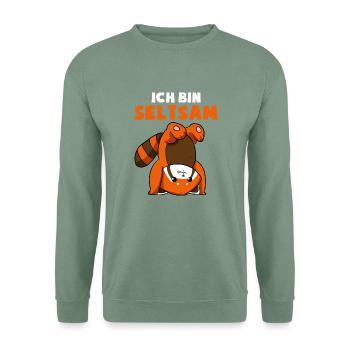 Ich Bin Seltsam Komisch Lustig Außenseiter - Unisex Pullover - Graugrün - Vorne