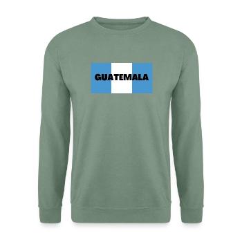 Guatemala in guatemaltekischen Flaggenfarben - Unisex Pullover - Graugrün - Vorne