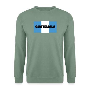 Guatemala in guatemaltekischen Flaggenfarben - Unisex Pullover - Graugrün - Vorne